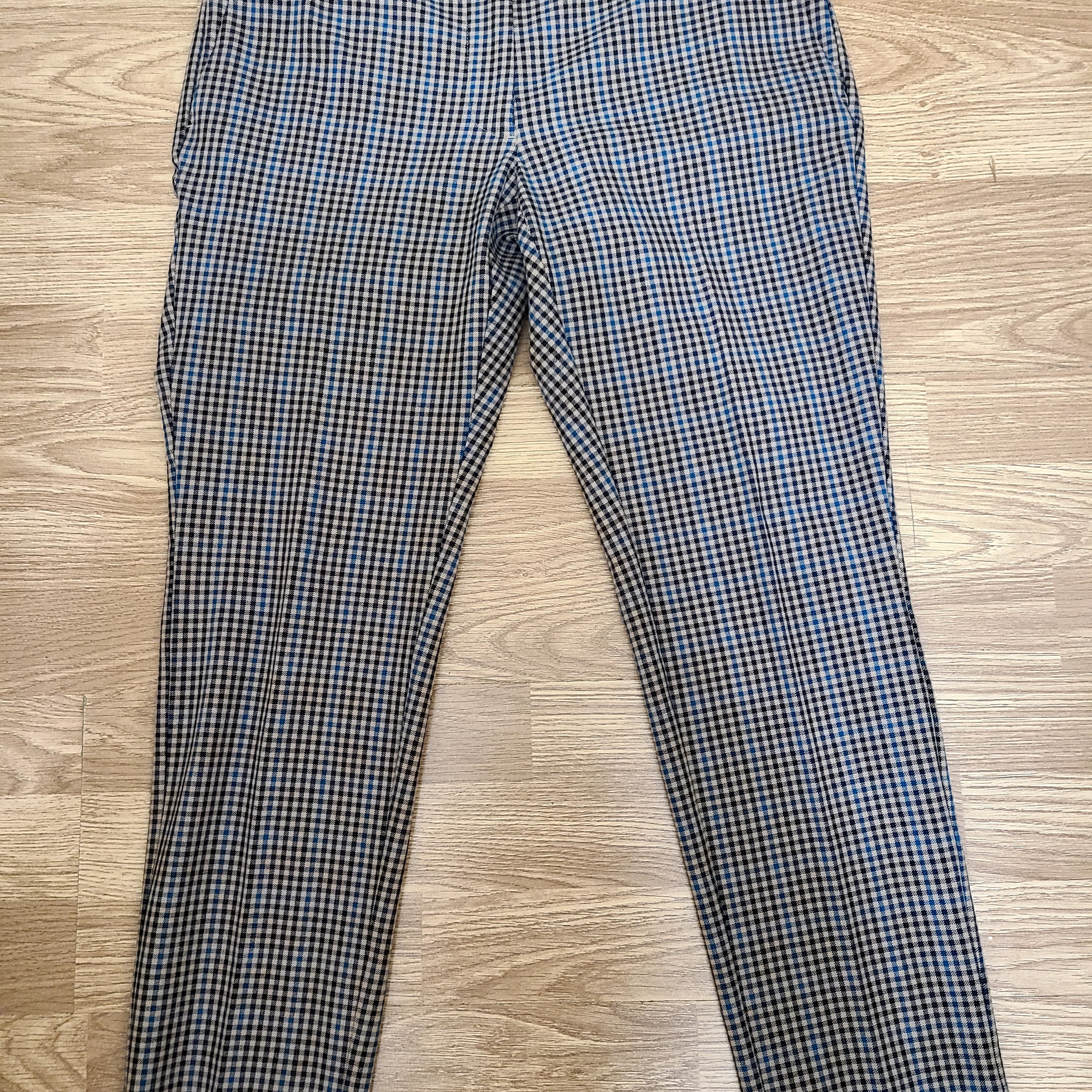 J. Jill Blue And Tan Checkered Pants